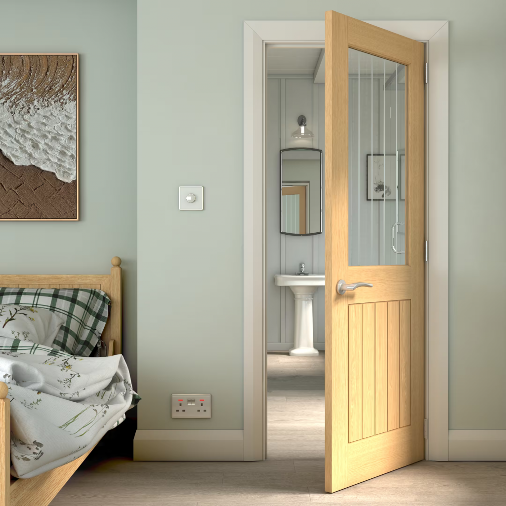 Cottage glazed oak internal door